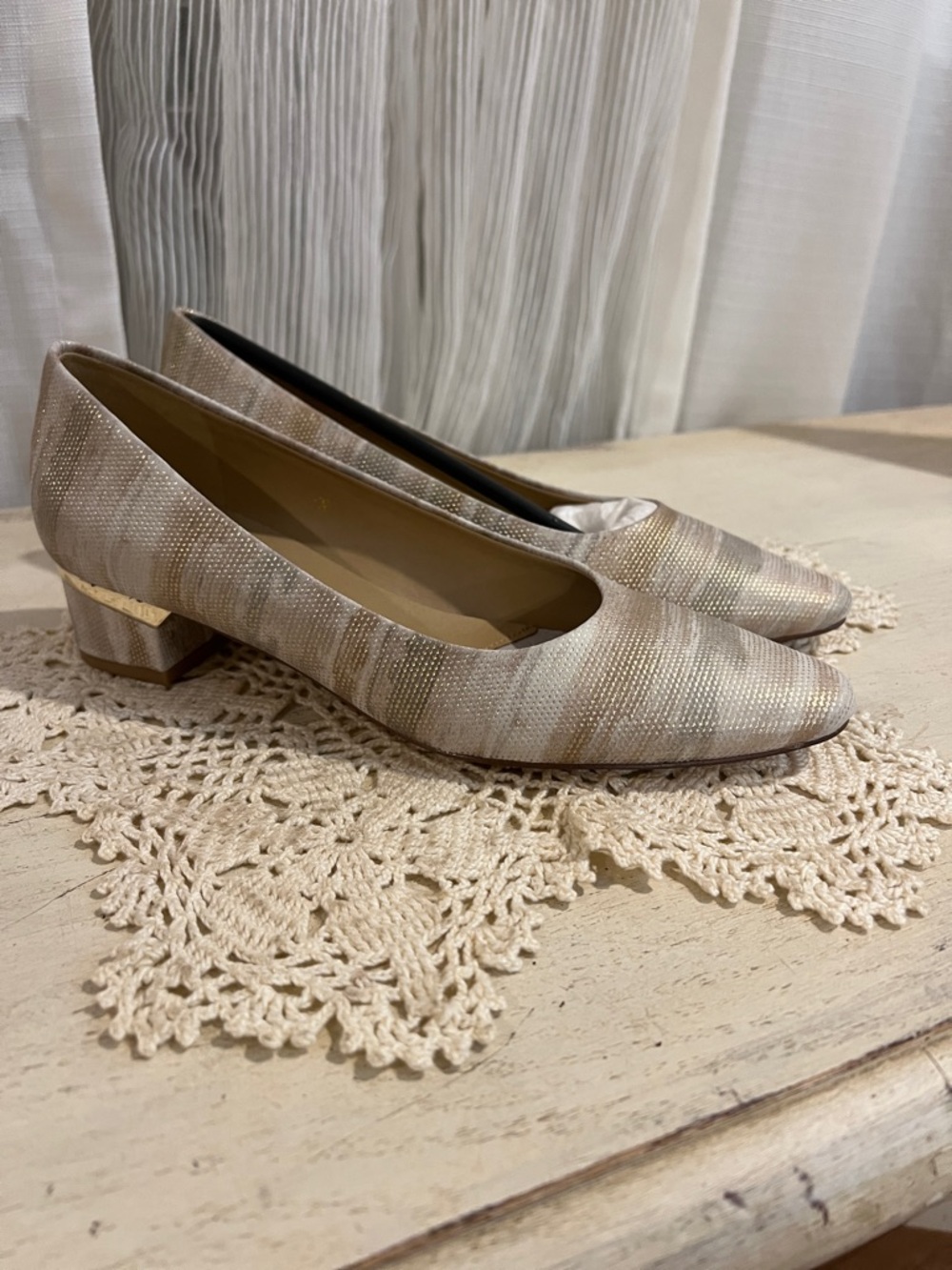 Classic Taupe Low Heel Pumps